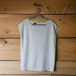 Talbots Woman Silver Gray Metalic Top - 1X